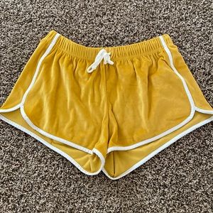 Shorts, velvety material. Used very few times. Great condition